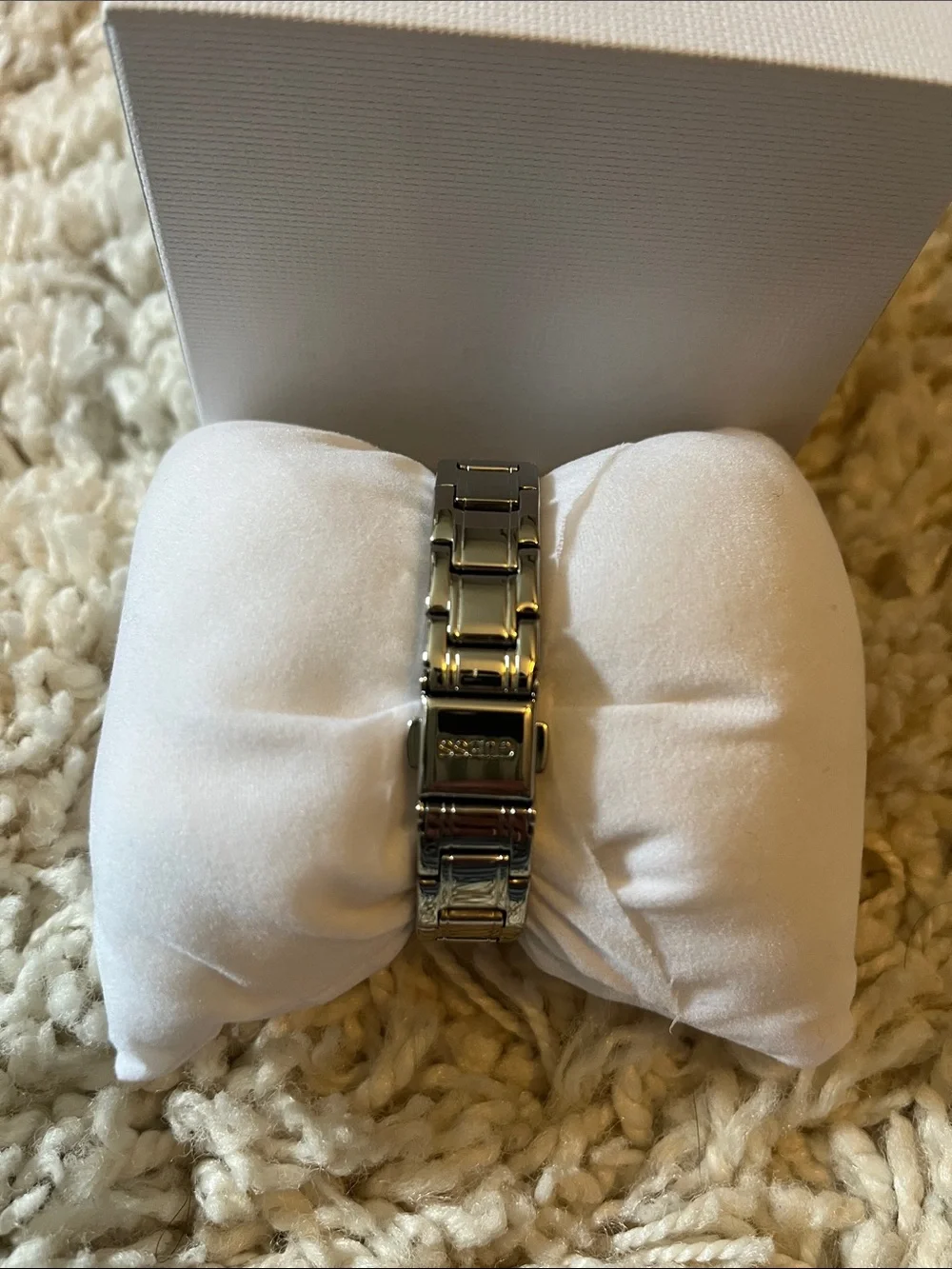 GUESS Silver Bracelet Watch with Rose Gradient Dial